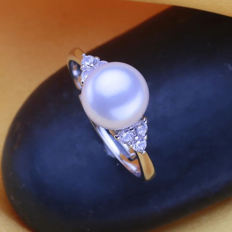 

FENASY Fashion New Jewelry Trendy Natural Pearl Adjustable Rings For Women Office ring bijoux Femme With Box