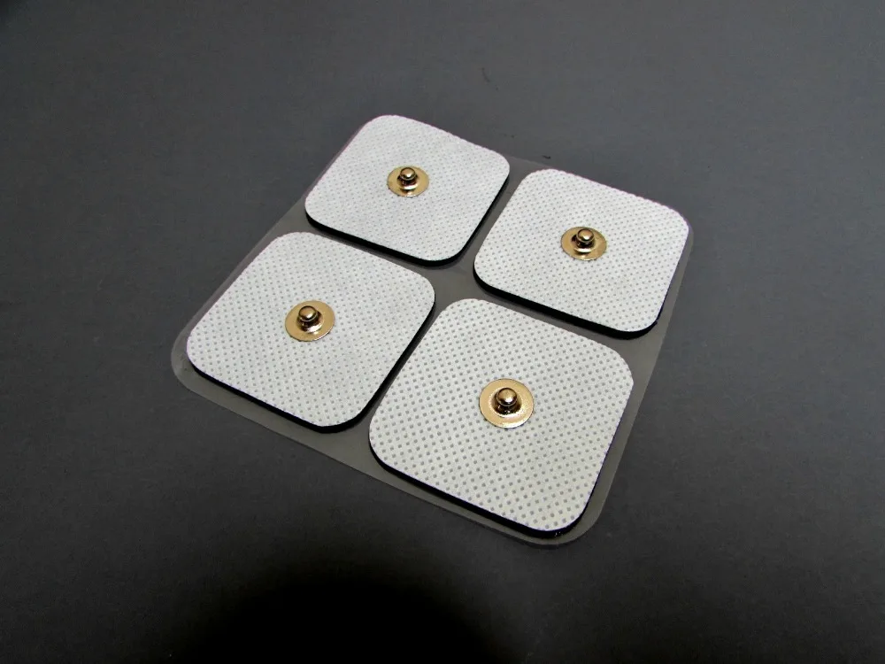 100pcs / 40pcs Square Replacement Electrode Pads 4x4cm snap for Tens