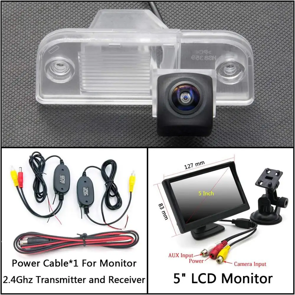 C Wireless 5inch LCD 175 градусов HD резервная камера заднего вида для Kia Carnival YP/Sedona монитор парковки автомобиля ночного видения - Название цвета: C Wireless 5inch LCD