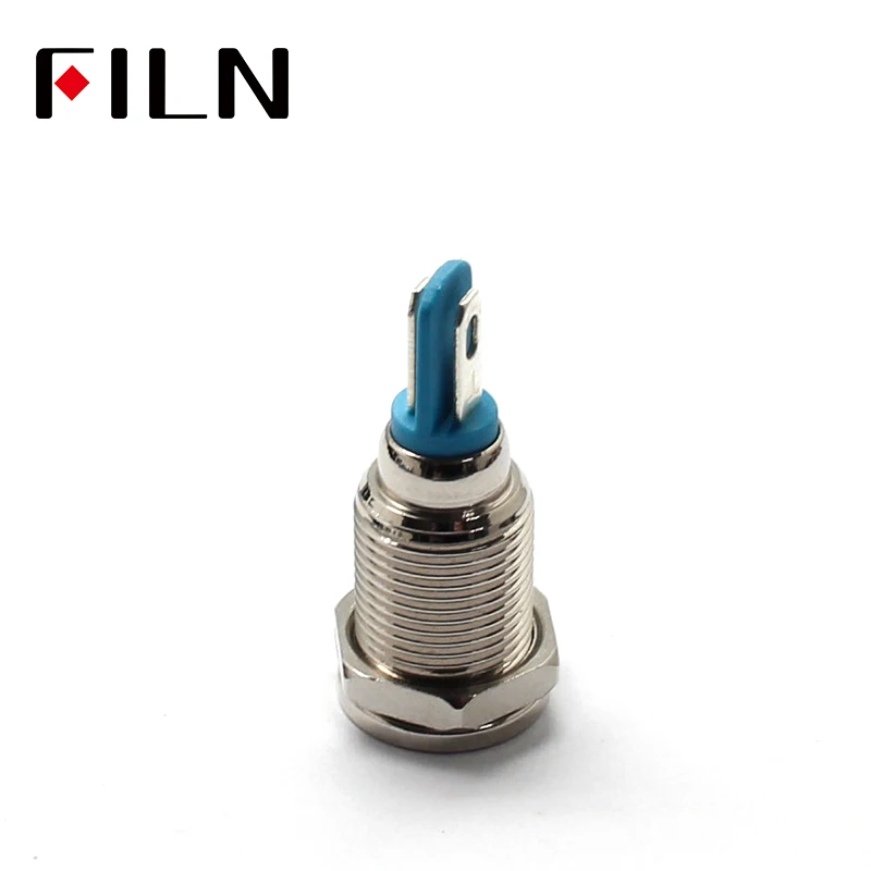 10mm LED Metal Indicator Light Waterproof IP67 Signal Lamp 3V 5V 6V 9V 12V 24V 110V 220V Red Yellow Blue Green White Pilot Seal (4)