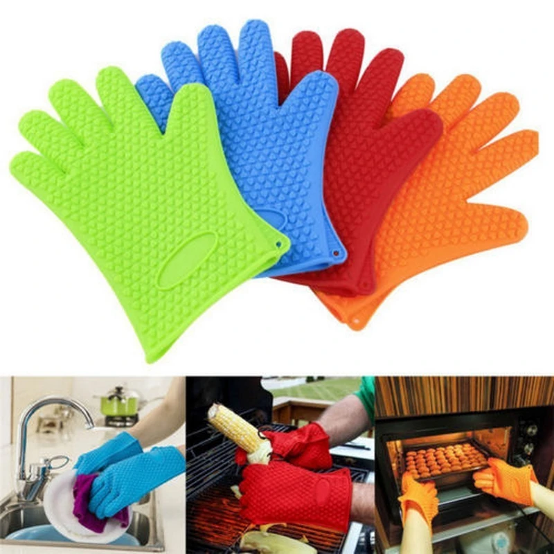 Термостойкие кухонные силиконовые чистящие перчатки блюдо моющиеся перчатки для бытовой силиконовый резиновый моющиеся перчатки