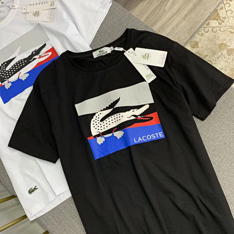 Lacostelegend mens T Shirt summer Soft cotton Classical printing Leisure Short Sleeve Tees Casual lacostw ropa deportiva hombre