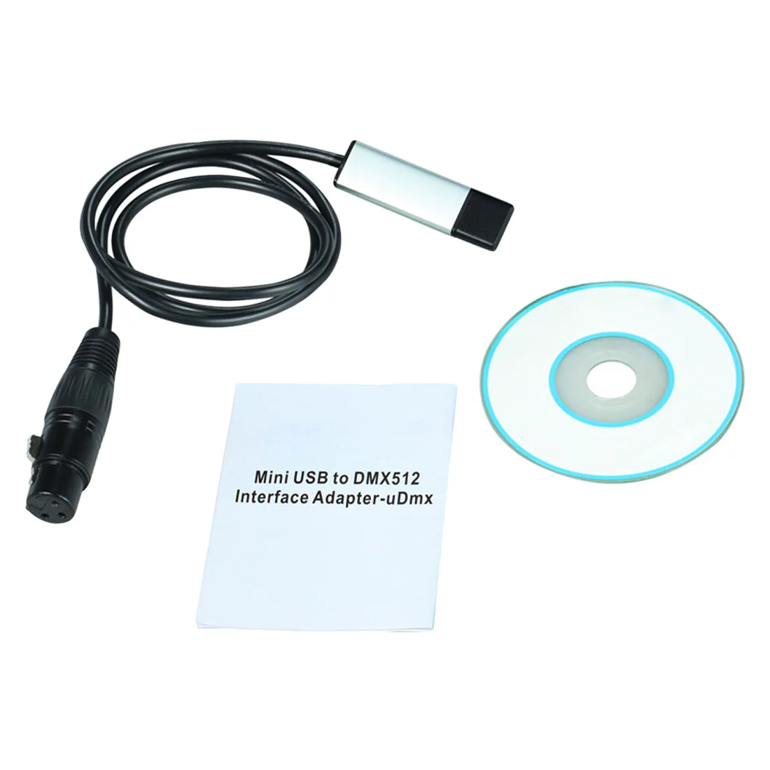 1 комплект светодиодный DMX512 компьютер PC сценический Контроллер освещения диммер USB к DMX интерфейсный адаптер с CD
