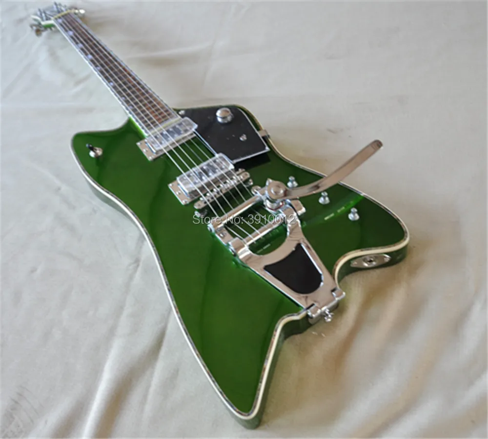 

High quality Gret Electric Guitar green body rosewood fingerboard has semicircular pearl inlay