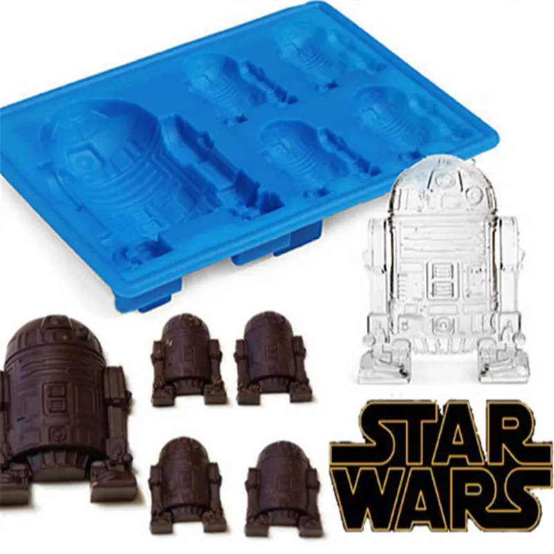 

Star Wars R2D2 Robot Silicone Ice Cube Tray Candy Mold Pan Ice Mold Chocolate Fondant Cake Mold Bar Kitchen Silicone Ice Form