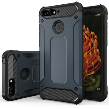 

50pcs/lot Detachable Tough Armor Military Shockproof Hard Case For Huawei P Smart Y5 2018 Y5 Y6 Prime 2018 Enjoy 7S