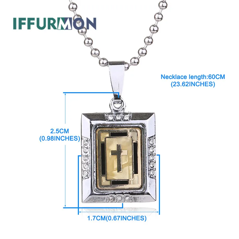 Iffurmon Крест Иисуса Подвески Длинные Boho состояние Для мужчин t Цепочки и ожерелья
