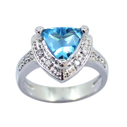 

Anillos Qi Xuan_Blue Stone Korean Version Rings_Finger Rings_S925 Solid Silver Fashion Blue Ring_Manufacturer Directly Sales