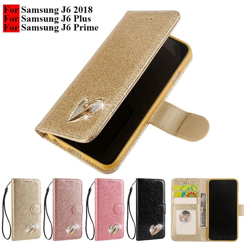 

For Samsung Galaxy J6 Plus Case Luxury Leather Phone Cases Coque Samsung J6 Plus Cases Flip Wallet Case On J6 Prime 2018 Cover