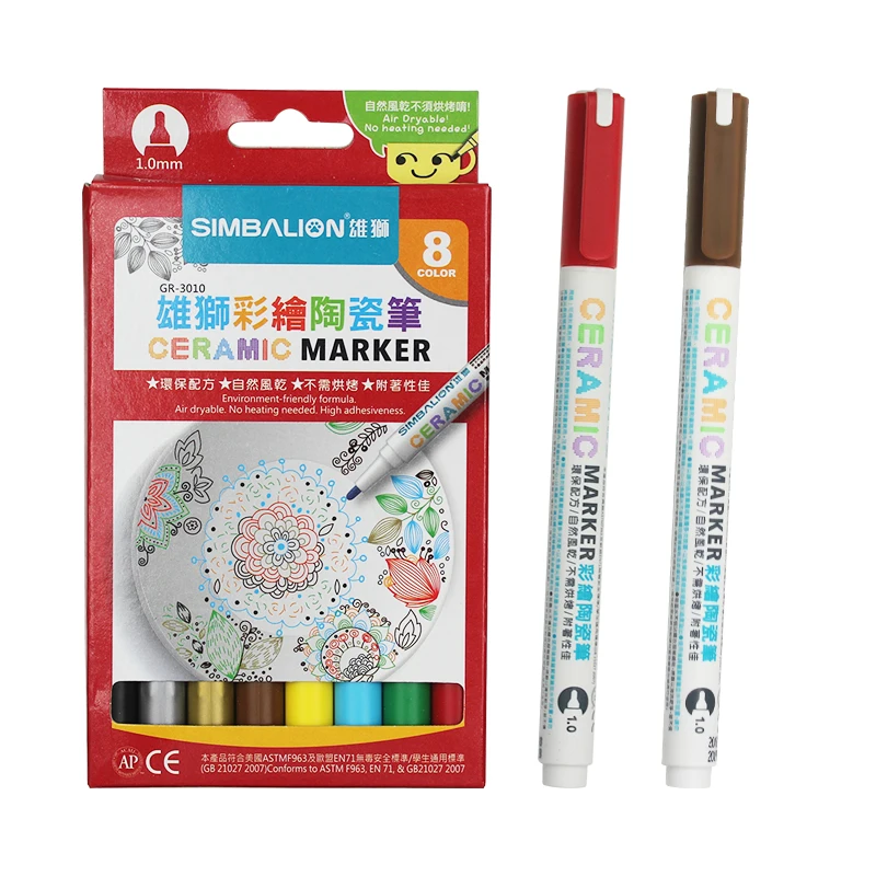 

8 Colors Ceramic Marker Painted Ceramic Pigment Marker Pen Creative DIY Series Ceramic Color Pen