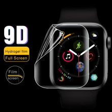 Для iWatch 4 Гидрогелевая пленка, защита на весь экран, не стекло для Apple Watch 4, закаленная пленка HD 9D, изогнутое стекло для края 38, 42, 44, 40 мм