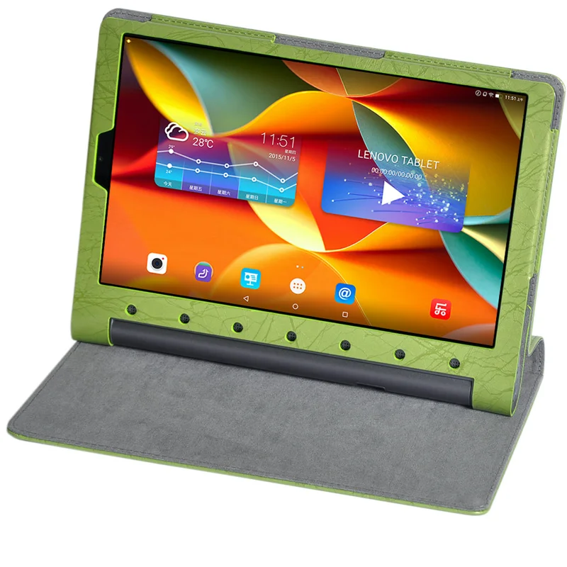 Чехол из искусственной кожи с цветочным принтом и подставкой для Lenovo YOGA Tab 3 Pro 10 X90