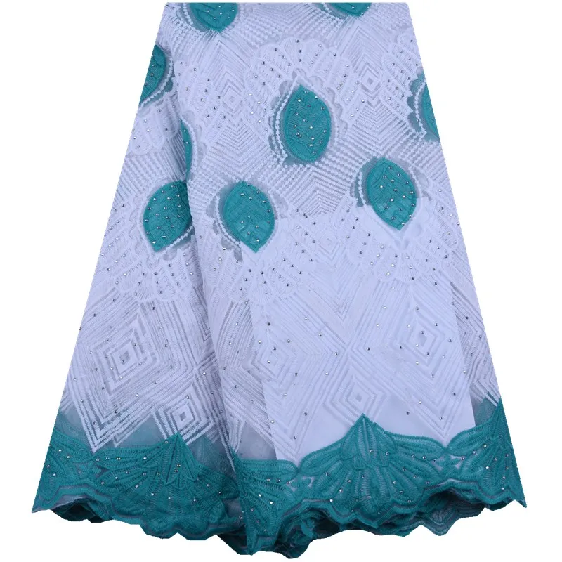 

Embroidery African Lace 2019 French Nigerian Lace Fabric For Dresses High Quality French Net Tulle Lace Fabric With Stones S1570