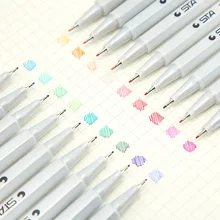 26 Цвета 0,4 мм Fineliner маркер Fineliner ручки Marco Super Fine рисовать на водной основе Ассорти чернил нет-Токе Материал