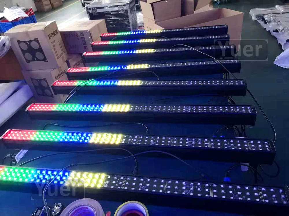 Светодиодный 144 pc SMD RGB 3IN1 прожекторы свет DMX, размытый бар светодиодный Освещение сцены Профессиональный музыка DJ Дискотека Свет этапа