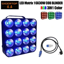 Gigertop 16 головы матричный светодиодный светильник 16*30 Вт RGB 3в1 COB DMX Led матрица 4X4 Bliner сценический свет хороший эффект стирки для клуба, DJ шоу