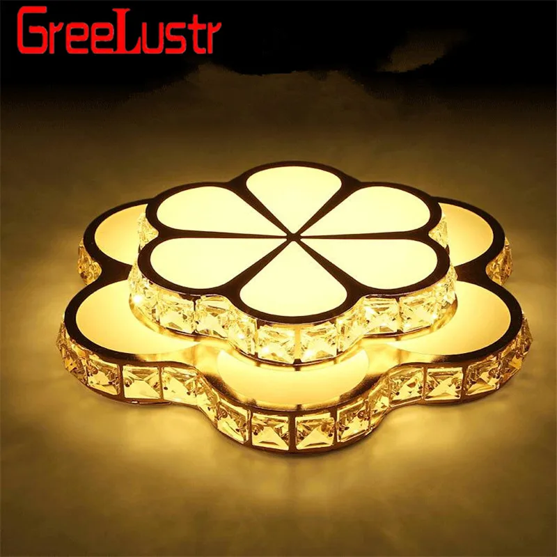  Flower Design Crystal Ceiling Chandelier Lamps Gold Led Plafonnier For Aisle Lustre Corridor Balcon - 32954799650