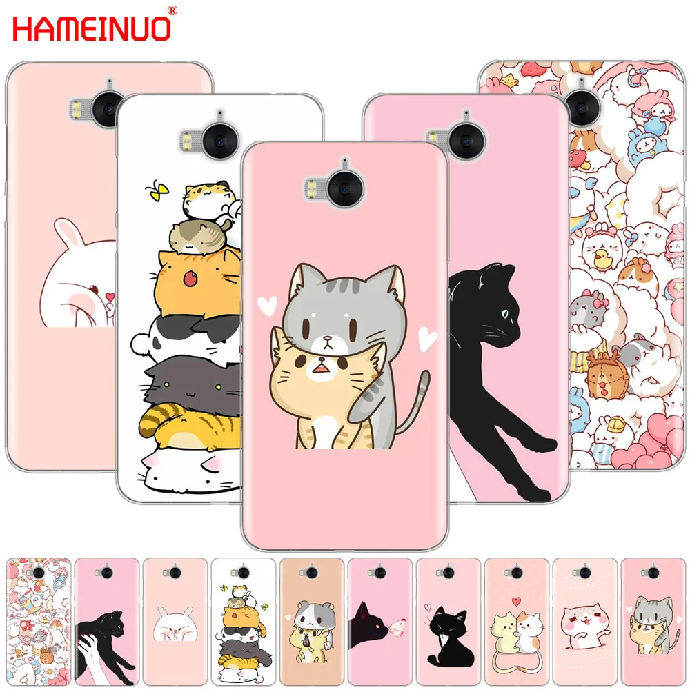 

HAMEINUO Kawaii Molang Cartoon Anime dog cat cell phone Cover Case for huawei honor 3C 4X 4C 5C 5X 6 7 Y3 Y6 Y5 2 II Y560 2017