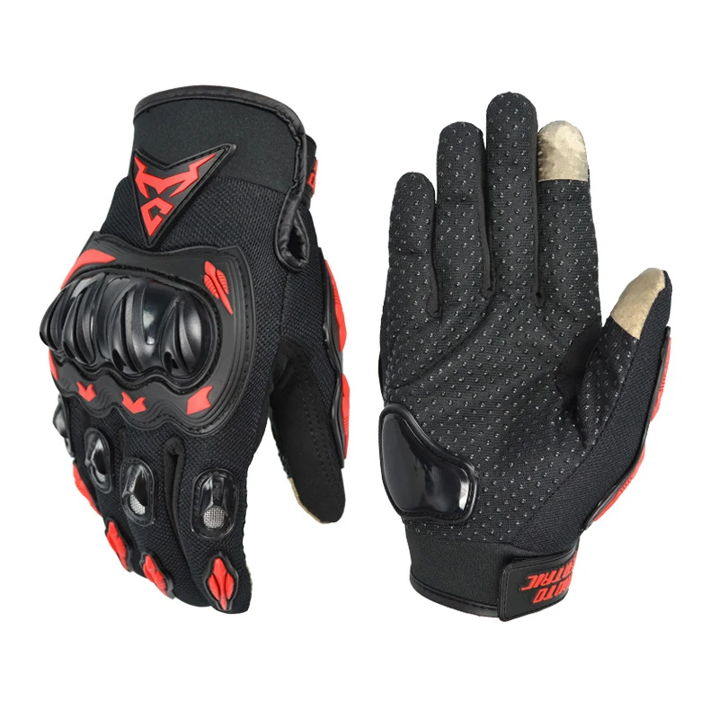 Мотоциклетные Перчатки Guantes Moto rbike rcycle Racing riding Перчатки для мотоциклистов Перчатки для мотокросса - Цвет: Красный