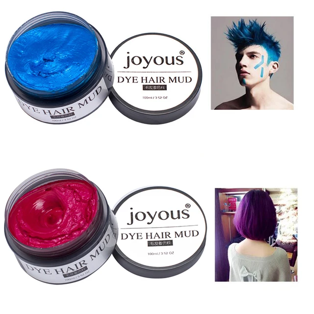 1pc Disposable Hair Cream With Fashion Color For Men Makeup 1pc Disposable Hair Cream With Fashion Color For Men Makeup Temporary Chalk Paint 5 Colors M02298