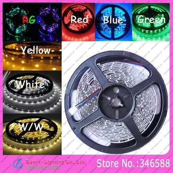 

5M/Roll 300LEDs 3528SMD DC12V 60led/m Flexible LED Strip Non-Waterproof, white/warm white/blue/green/red/yellow/RGB All colors