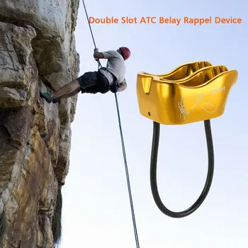 

Outdoor Climbing Rope Pulley ATC Belay Rappel Device Rock Climbing Carabiners Abseiling Mountaineering Rope Climbing Equipment