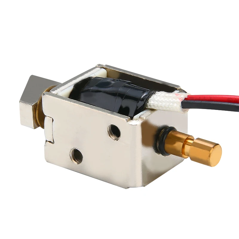 DC12V 0.5A Electronic Door Gate Solenoid Lock Push-Pull Cylindrical Cabinet Door Lock Stroke Access Control Electric Lock