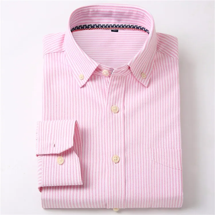 2016 Новая Мода Дизайн Повседневное Бизнес Для мужчин с длинными рукавами высокое качество Oxford Slim Fit Solid Цвет мужская одежда Рубашки для