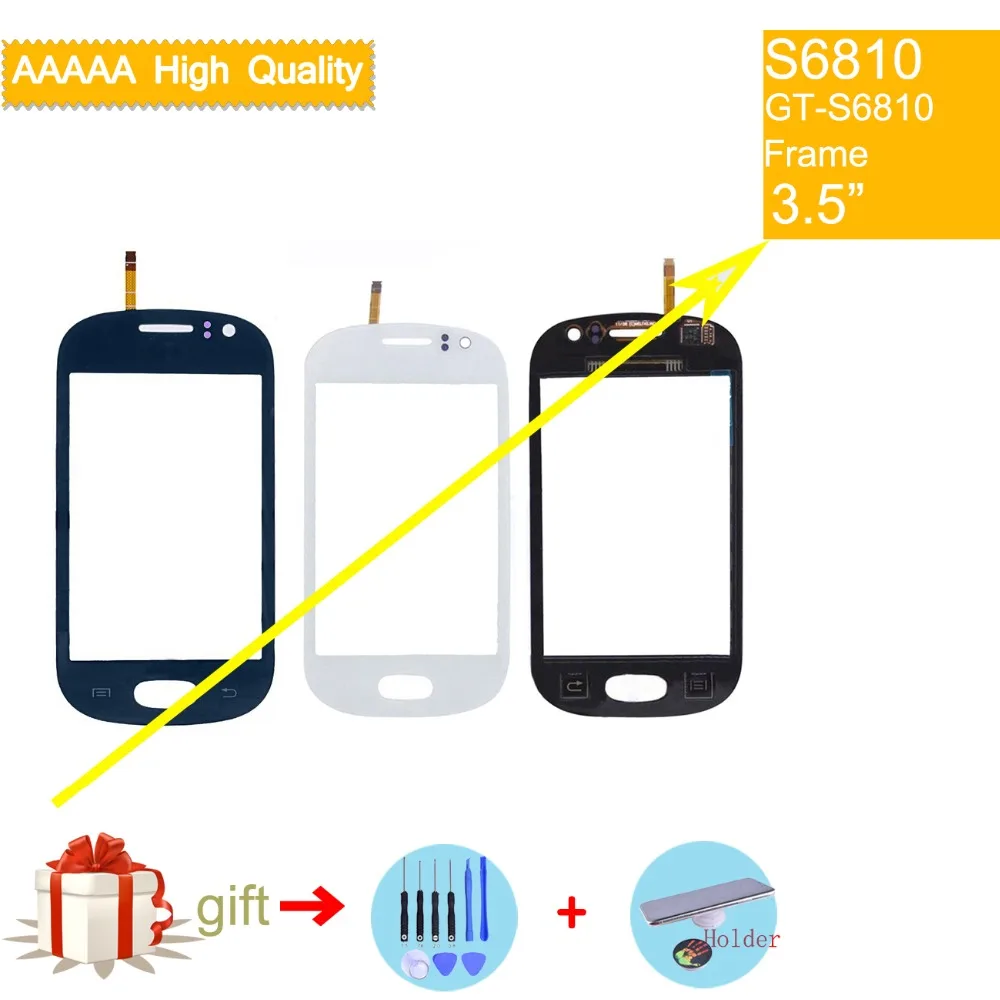 

S6810 Touch Screen For Samsung Galaxy Fame DUOS S6810 GT-S6810 TouchScreen Sensor Digitizer Glass Front Panel blue white