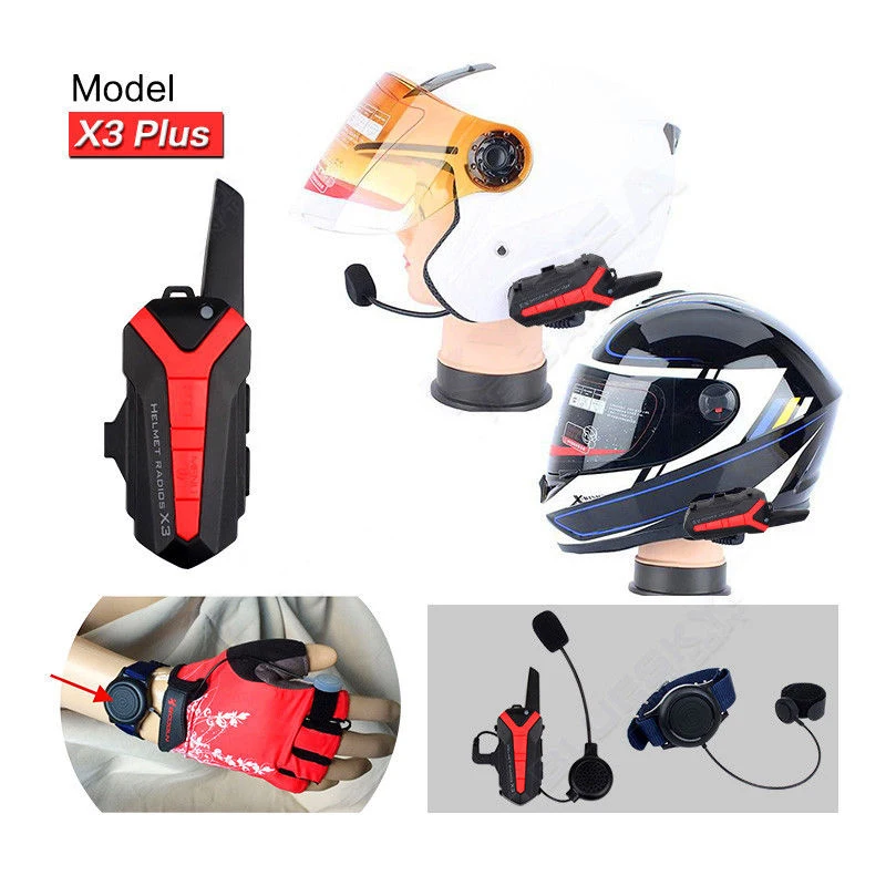 Motorcycle Helmet Walkie Talkie Bluetooth Intercom 2-Way Radio NEW 0.5W 1-3KM