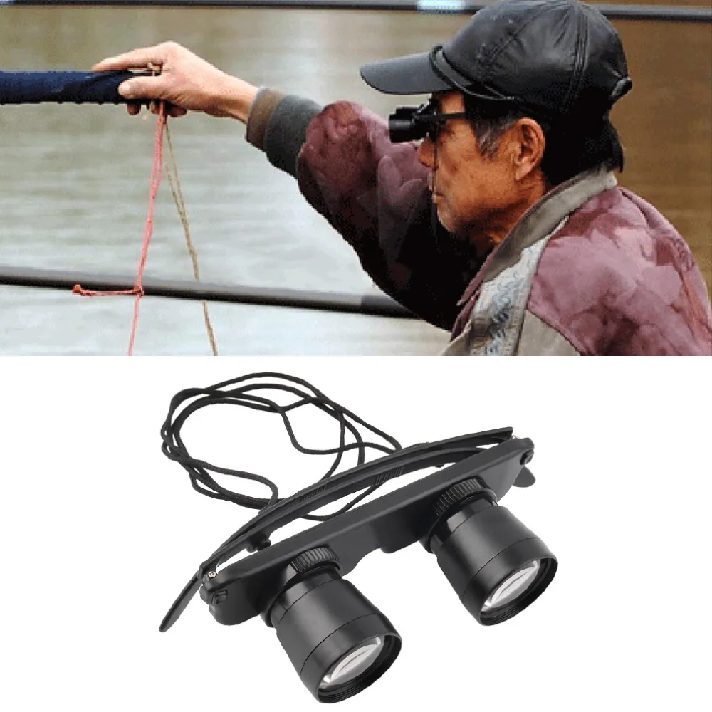 3x28 Magnifier Glasses Style Outdoor Fishing Optics Binoculars Telescope free shipping