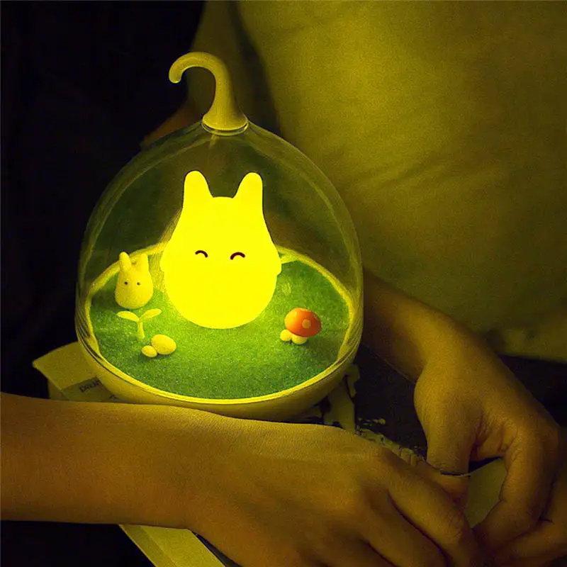 Factory Price LED Nightlight Lamp Touch Decor Bedroom usb Sensor Cute Totoro Light Home For Baby Bedroom Sleep Lighting #3S20 (7)