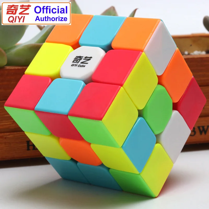 Магические кубики QiYi Warrior W 3x3 гладкий дизайн Cubo Magico скоростной кубик классические обучающие игрушки для детей волшебный кубик MF3SET