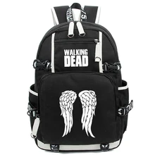Горячая Ходячие мертвецы рюкзак Косплей Мода Дэрил светящиеся холщовые сумки школьная сумка дорожные сумки