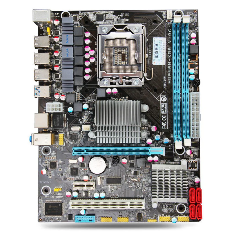 Материнская плата huanan Zhi X58 LGA1366 в комплекте с процессором ОЗУ и кулером cpu Xeon X5560 ram 16G(2*8G) DDR3 REG ECC все протестированы перед отправкой