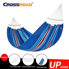 スペイン倉庫 DoubleHammock と stick200x150cm ガーデンスイング睡眠ベッドアウトドアキャンプ椅子ポータブル(China)