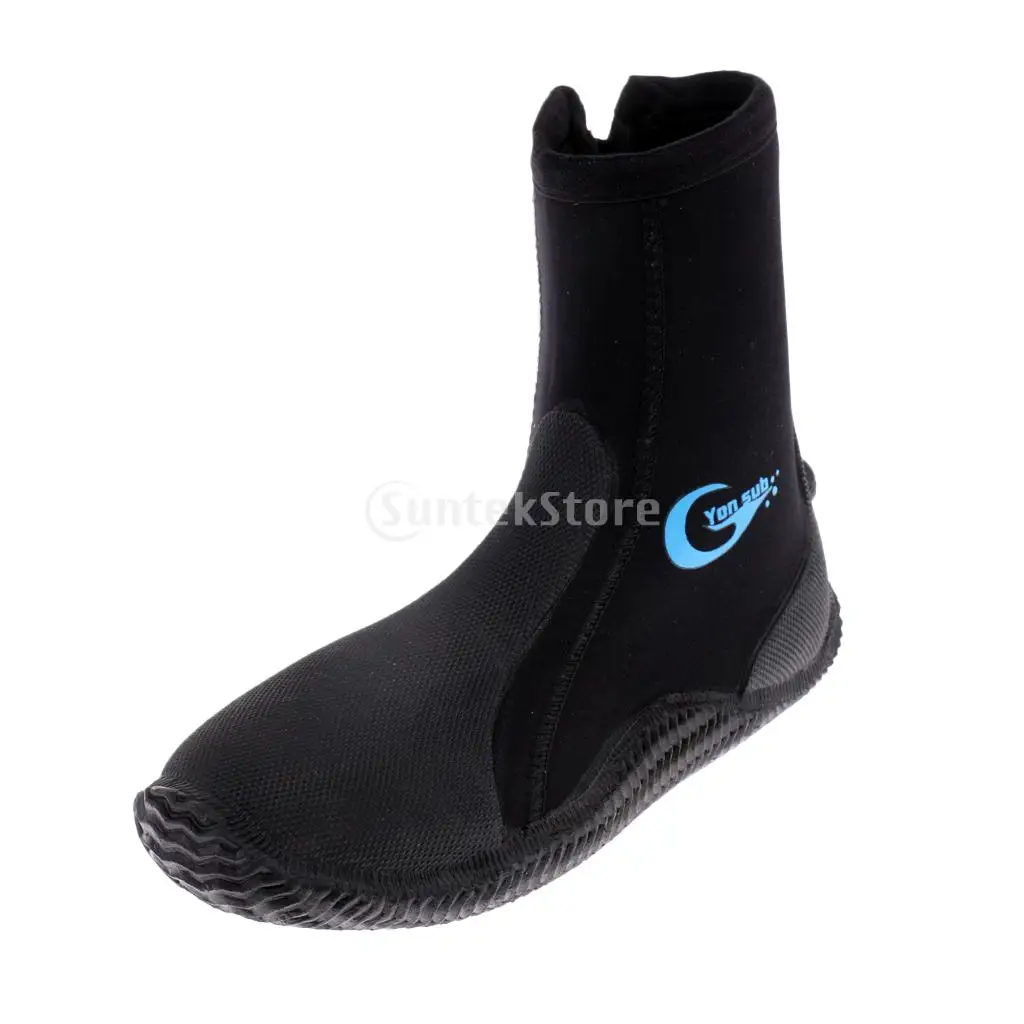 5mm Neoprene Scuba Diving Wetsuit Zipper Boots Anti-slip Warm Shoes Snorkeling Surfing Fishing Winter Water Sports Swimming Fins