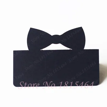 

50pcs Bow Tie Wedding Place Cards Wedding Party Table Name Cards Invitation Card Wedding Banquet Party Decoration Supplies
