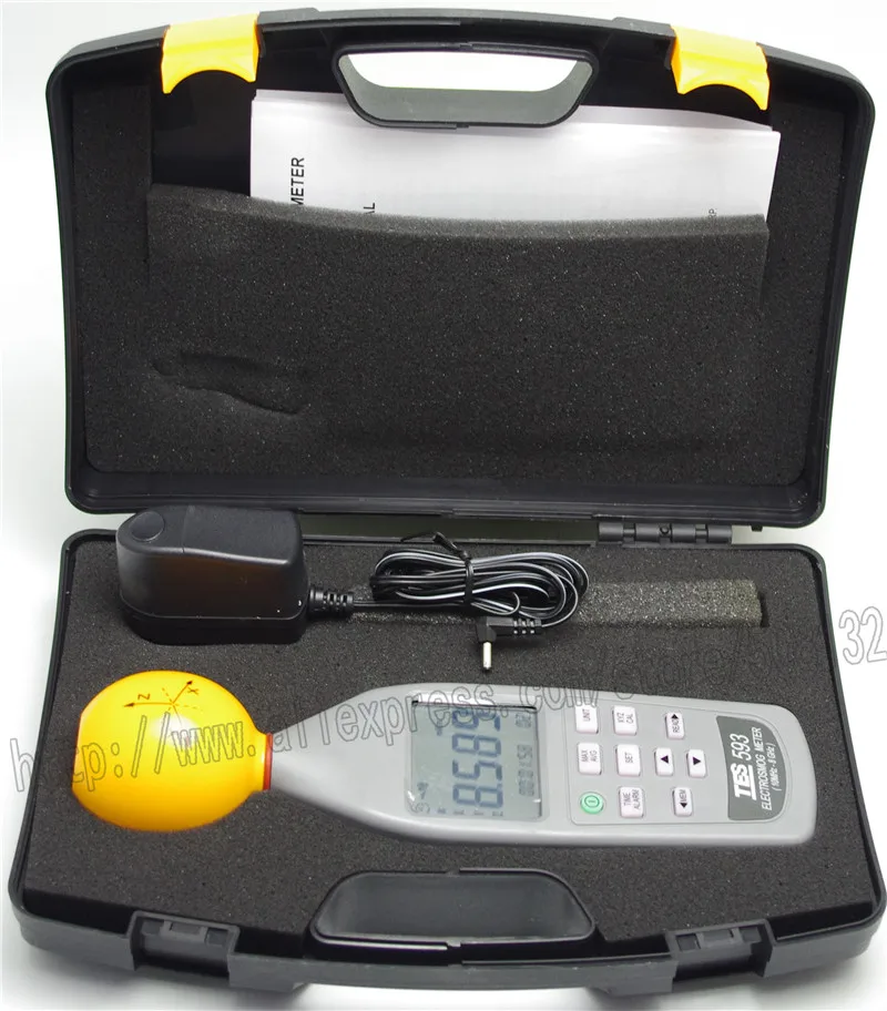 TES 593 электросмог метр 3 оси Изотропный измерения ЭМП TES593|meter|measuring metermeasure |
