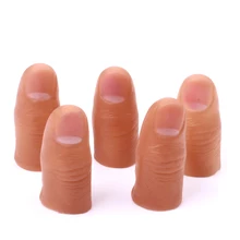 5pcs Hard Thumb Tip Finger Fake Magic Trick Close Up Vanish Appearing Finger Trick Props Toy Funny Prank Party Magician Gimmick magic trick funny eyes glasses black