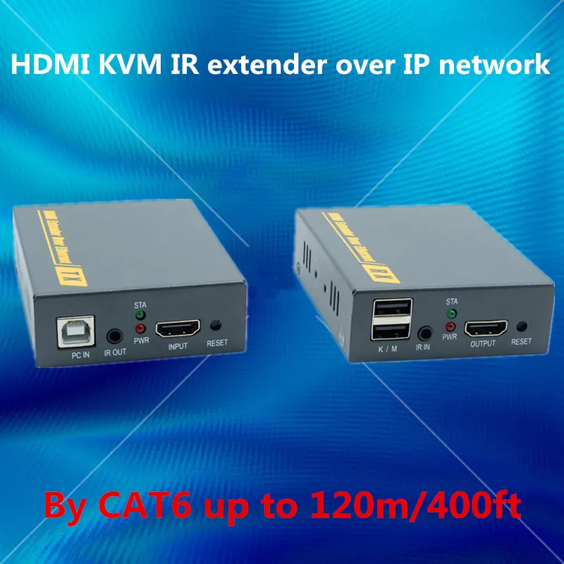 Network EDID USB IR HDMI Extender 120m Via Ethernet RJ45 Cat5e 6 Cable 1080P HDMI Keyboard