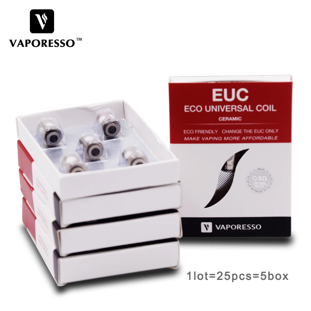 25 шт. Vaporesso SS316L 0 3 Ом 5 катушка керамическая EUC для электронной сигареты подходит