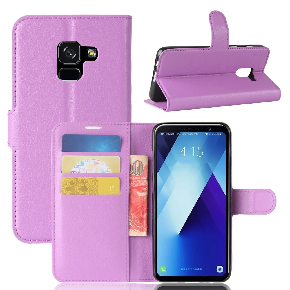 Брендовый модный кожаный чехол-бумажник для Samsung Galaxy A7 2018 A730 A730F защитный чехол