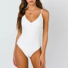 2019 Summer Women Bodysuit Sexy Backless Spaghetti Strap Bodysuit Playsuit Body For Women Short Romper Solid Womens Jumpsuit