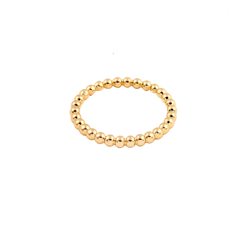 

Shuangshuo 2017 New Gold Slim Stacking Beaded Rings for Women Full Bead Wire Rings for Women JZ033