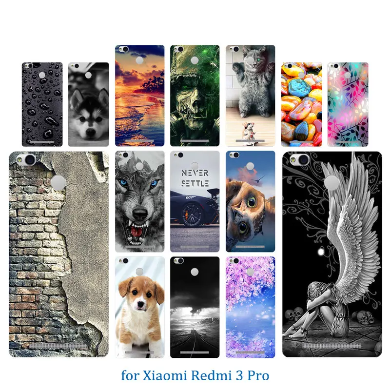 For Redmi 3 Pro Case Silicone Soft TPU Coque Fashion Painted Back Cover Xiaomi 3S Prime Phone Cases Transparent Shell |