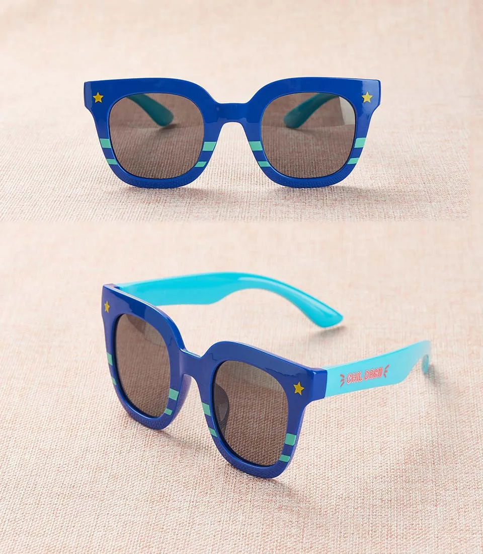 Children Polarizing sunglasses 2018 new fashion square kids Sunglasses boy girl Square goggles Baby travel glasses  UV400 (4)