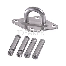 2 шт. 304 Нержавеющая сталь M10 кольцо Треугольники полиэтилен высокой плотности накладка на глаза пластина оснащение для лодки с Крестовая дюбеля