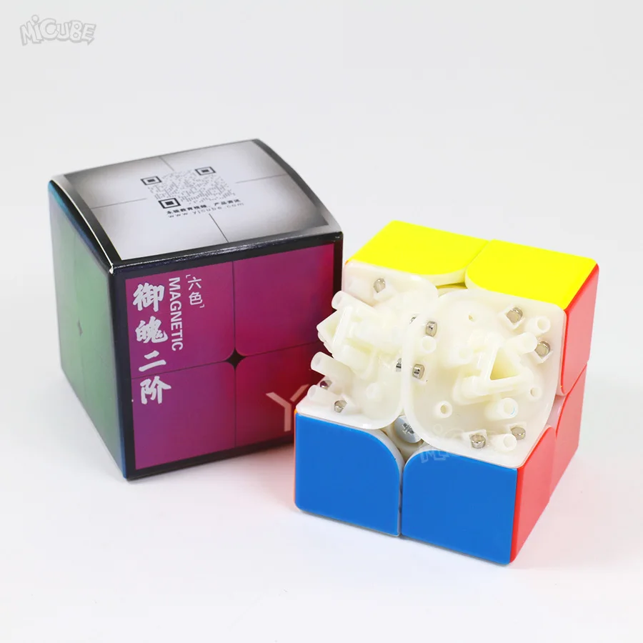Yongjun Yupo 2x2x2 2 Магнитный куб 2x2 скоростной Куб ВОЛШЕБНЫЙ магнит Cubo Magico 2*2 магниты куб черная Игра Головоломка Neo 2019