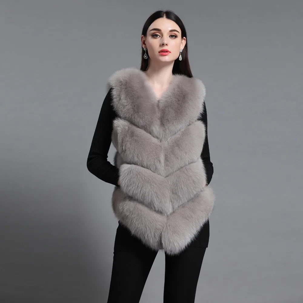 Aliexpress.com : Buy Fur Story Fox Fur Vest for Women 16274 Full Pelt ...